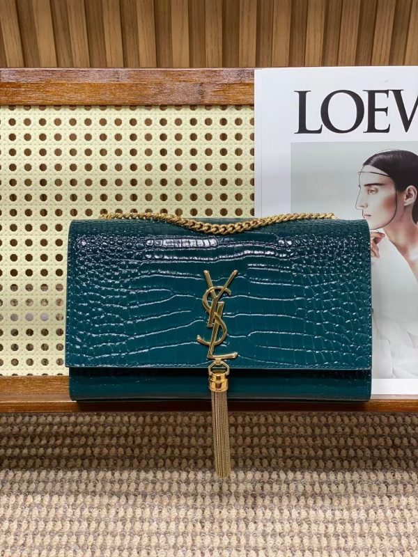 YSL Kate 24cm Crocodile Pattern Bag - 10A