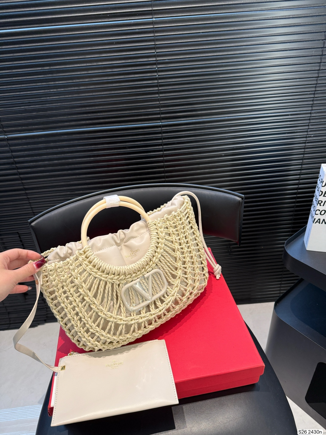 Valentino Straw Handbag - Image 4