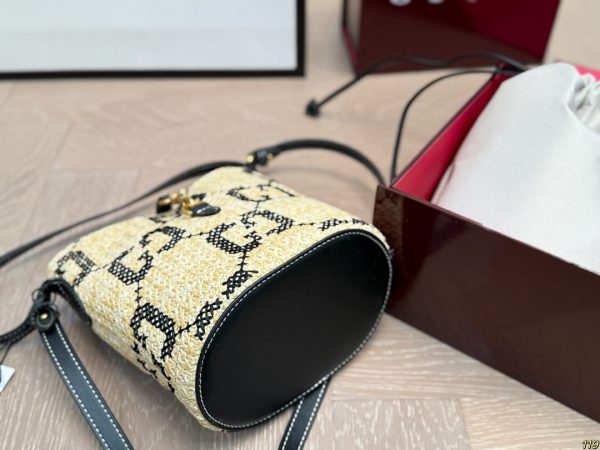 Gucci Mini Woven Bucket Bag