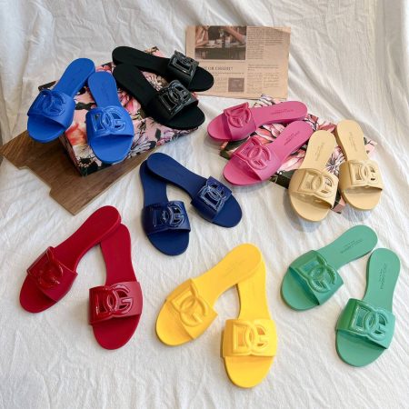 Dolce Gabbana DG Rubber flat Sandals Slide - Image 1