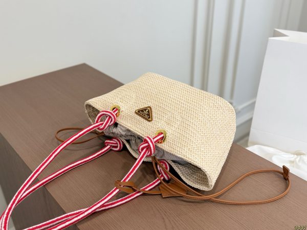 Prada Basket Tote Bag, Woven Straw Bag