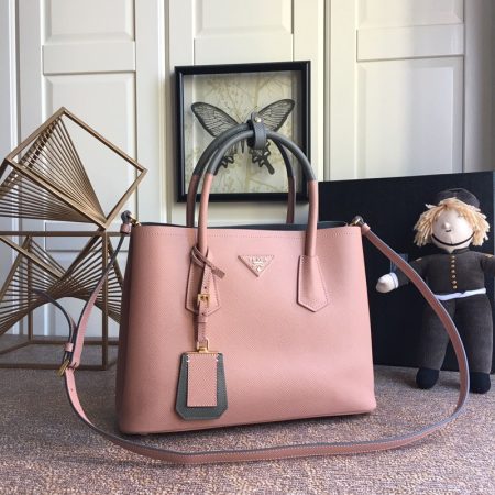 Prada Saffiano LeatherDouble Handle Medium Tote Bag - Image 7