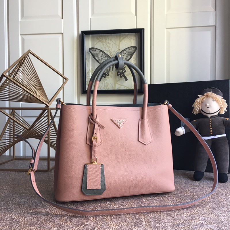 Prada Saffiano LeatherDouble Handle Medium Tote Bag - Image 7
