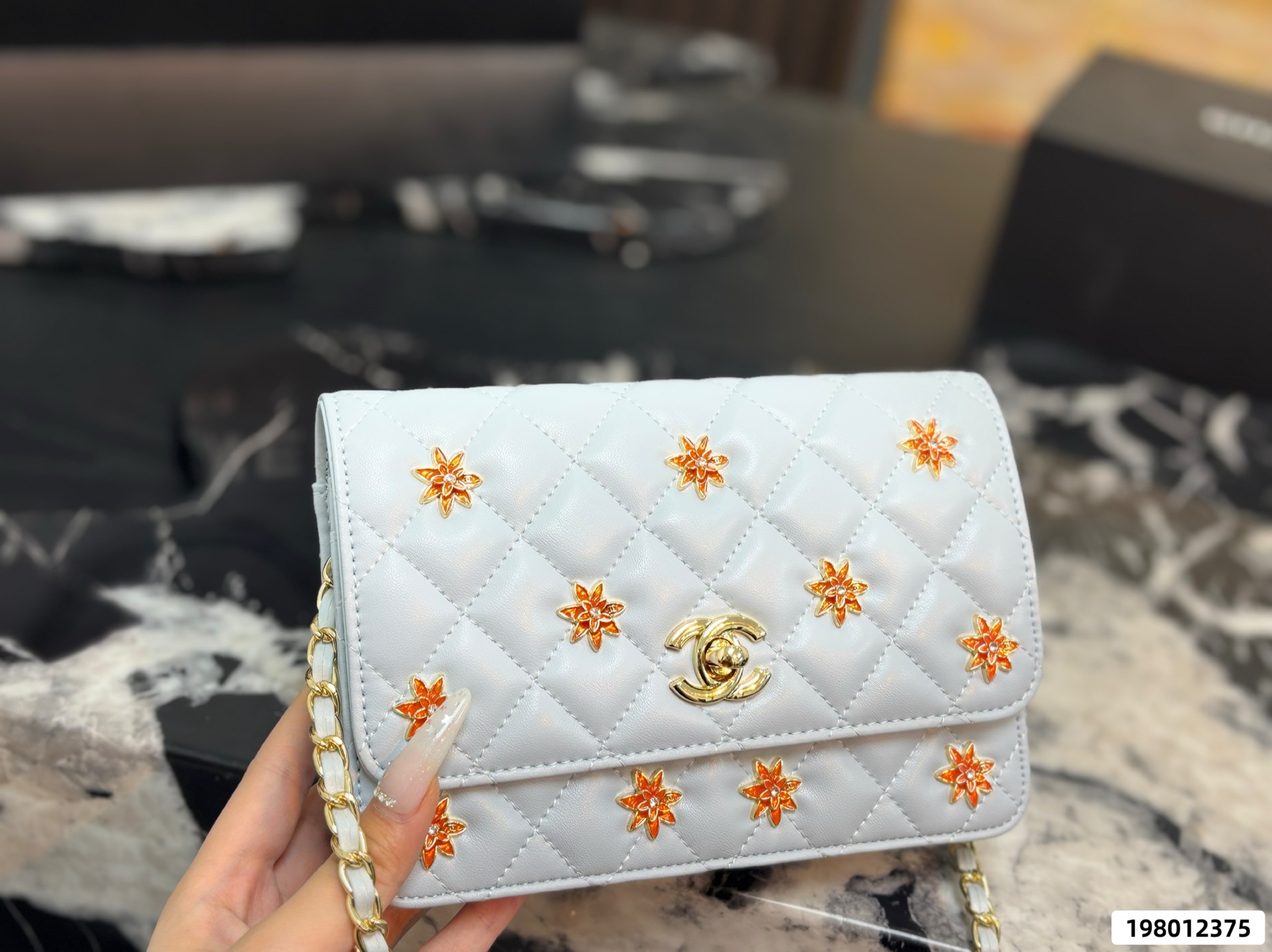 Chanel WOC Badge Chain Clutch - Image 3