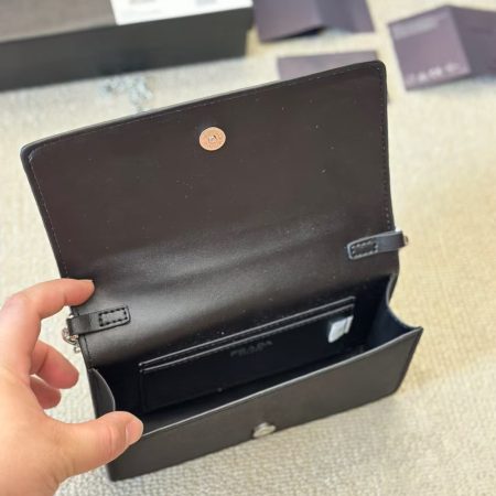 Prada Flap Card Holder with Chain - Image 8