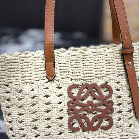Loewe Anagram Basket Woven Shopping Bag - Image 6