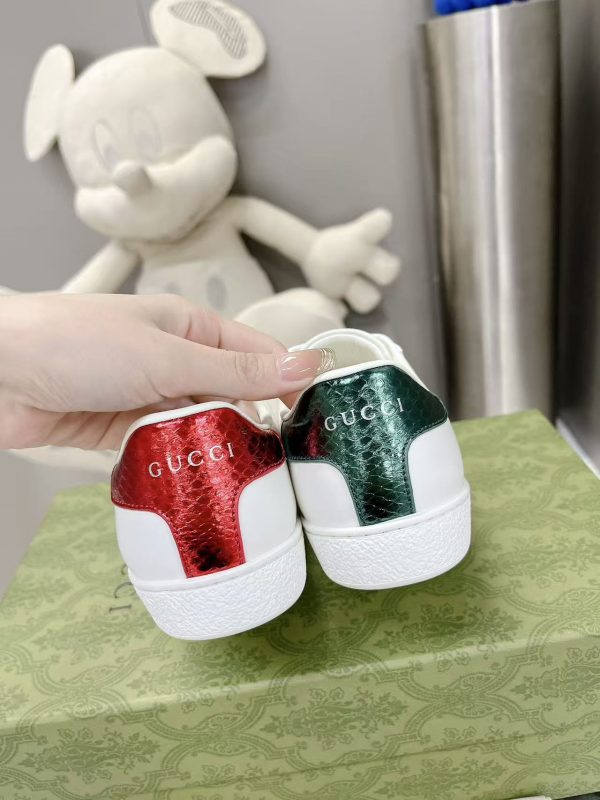 Gucci Ace Sneaker White Leather With Bee