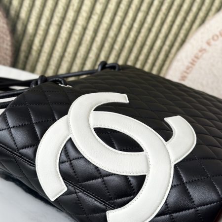 Chanel Vintage Black Cambon Ohanel Tote Bag - Image 5