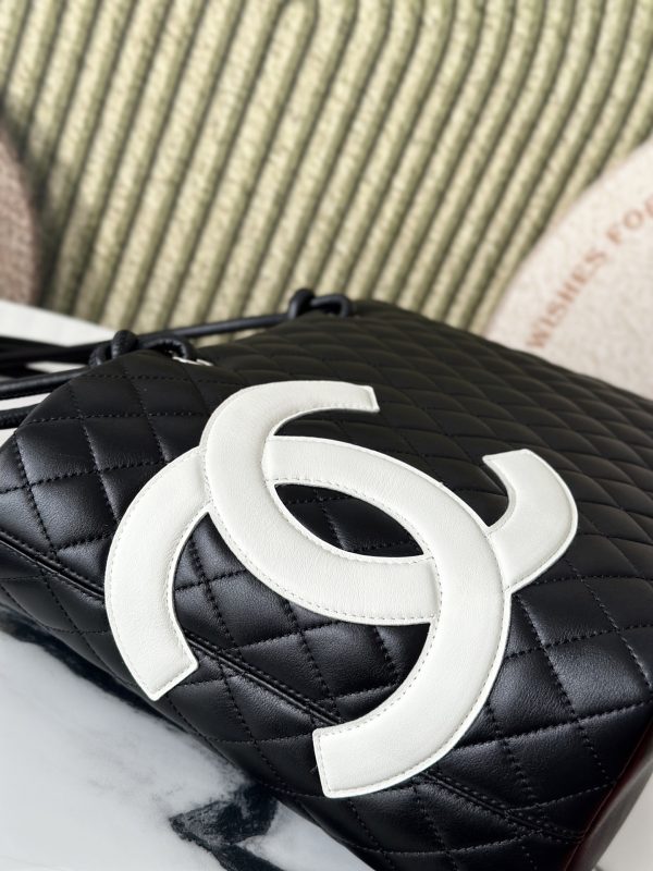 Chanel Vintage Black Cambon Ohanel Tote Bag