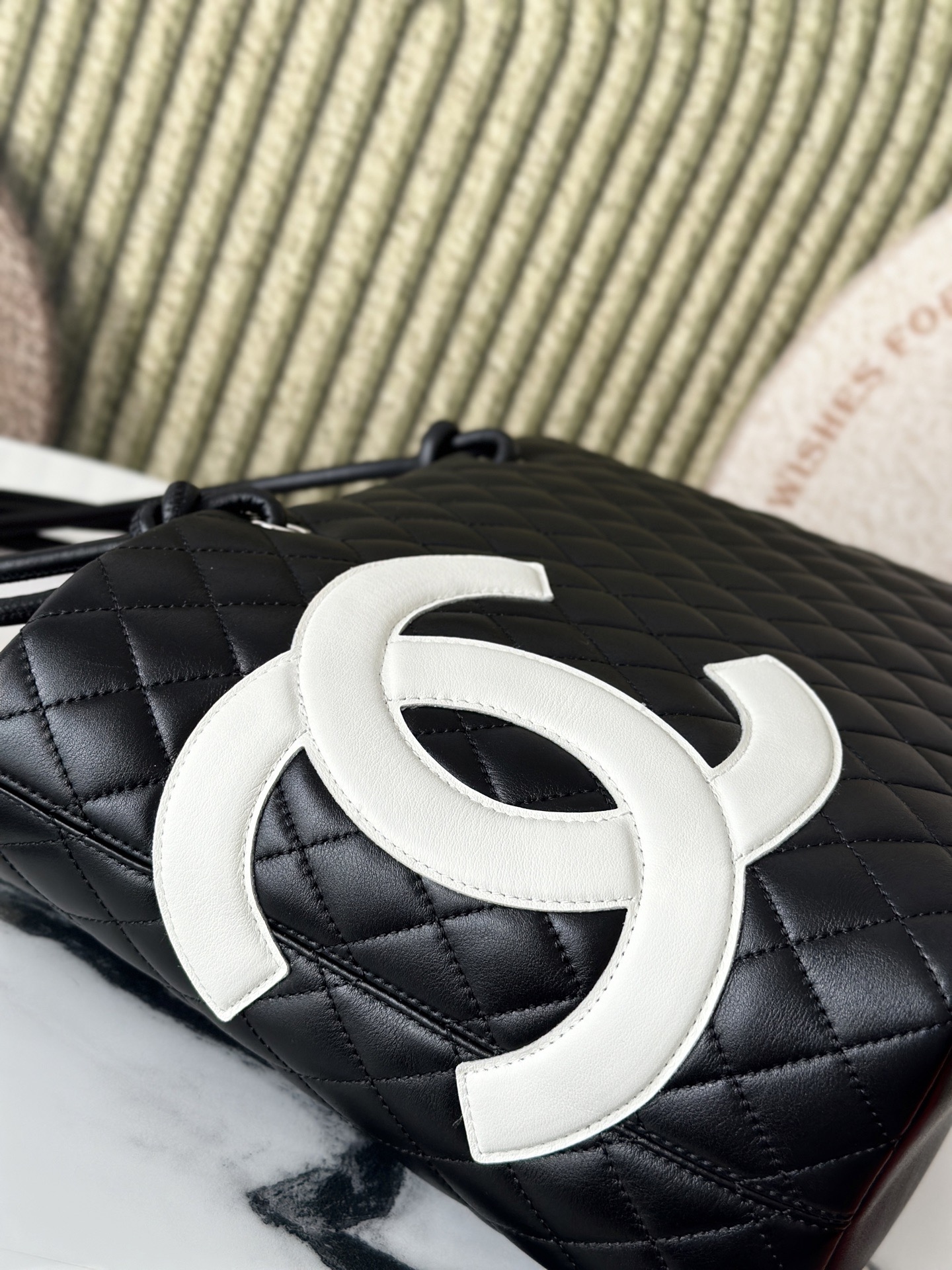 Chanel Vintage Black Cambon Ohanel Tote Bag - Image 5
