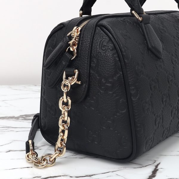 Gucci GG Emblem Medium Boston Black