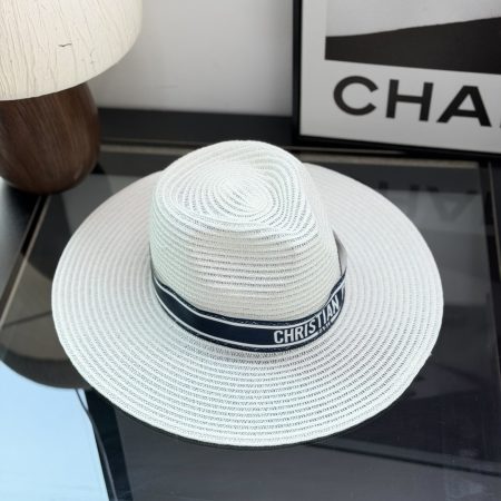 Dior Flat-Brimmed Straw Hat - Image 7