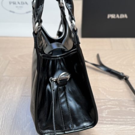 Prada push-lock Leather Tote Bag - Image 5