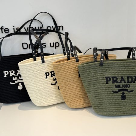 Prada Woven Tote Bag