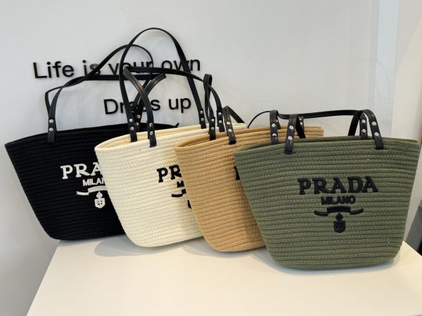 Prada Woven Tote Bag