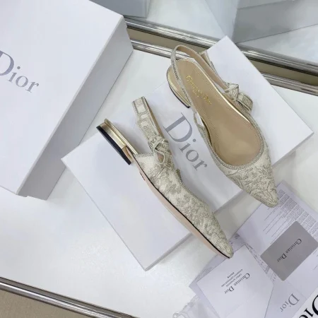 Dior Cotton Houndstooth J'Adior Slingback Heels - Image 6