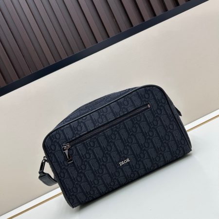 Dior Oblique Double Zipper Closure Bag - Image 1