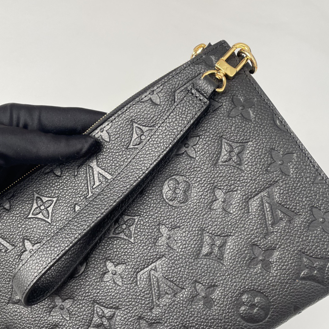 LV Daily Pouch Monogram Empreinte Pochette Mélanie MM Black - Image 9