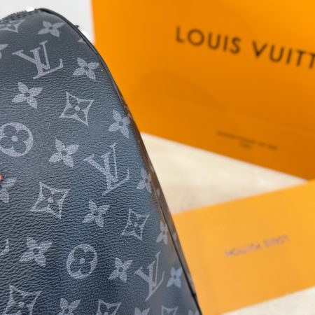 LV Keepall Bandoulière 45 Monogram Eclipse Sunrise Orange Bag - Image 3
