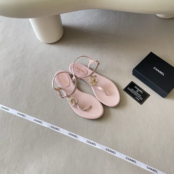 Chanel Double C Camellia Sandals