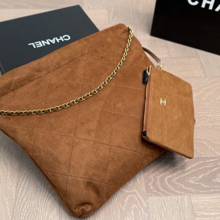 Chanel Brown Suede Leather Bag - Image 7