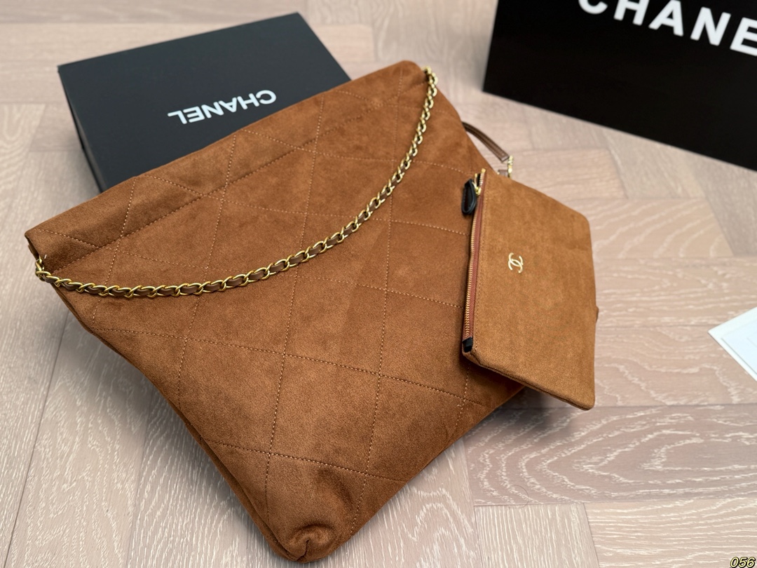 Chanel Brown Suede Leather Bag - Image 7