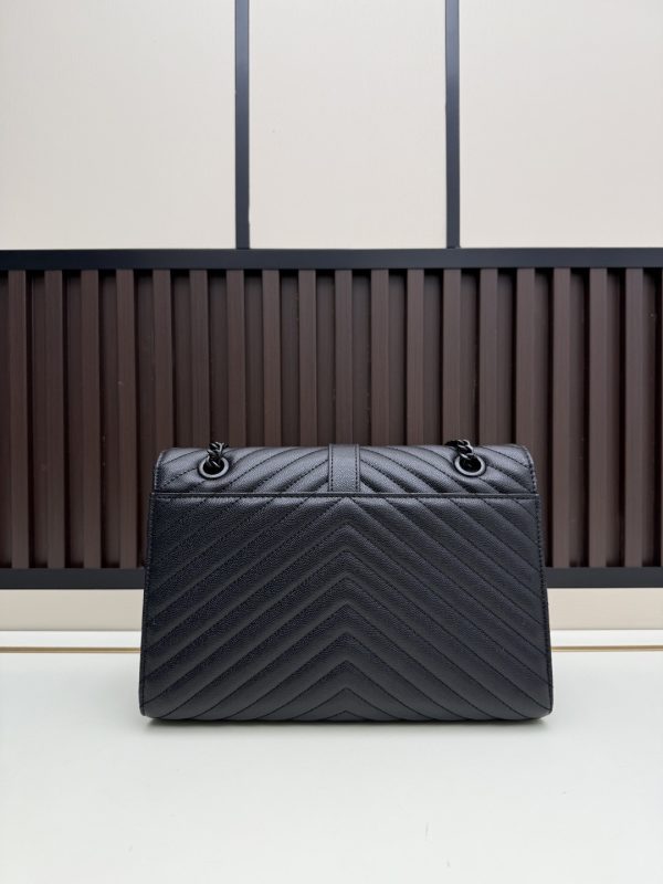YSL Caviar Black Quilted Handbag
