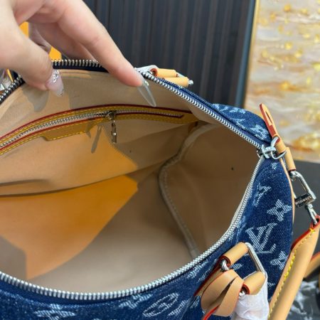LV Denim Pillow Bag - Image 10