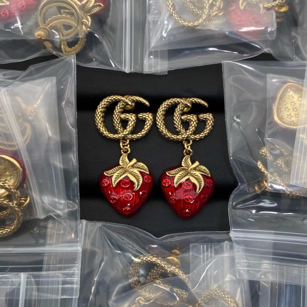 Gucci Strawberry Earrings - Image 1