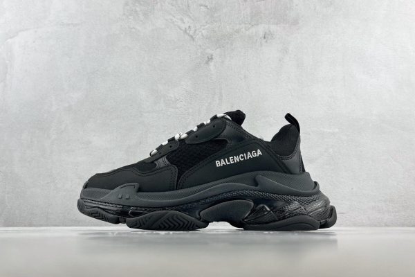 Balenciaga Triple S Clear Sole Sneakers Black Mirror Version 10A