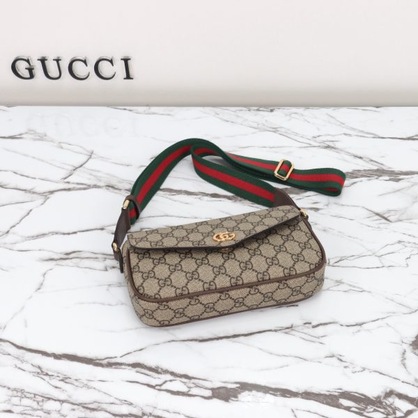 Gucci Ophidia Pochette in Beige and ebony Supreme