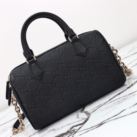 Gucci GG Emblem Medium Boston Black - Image 5