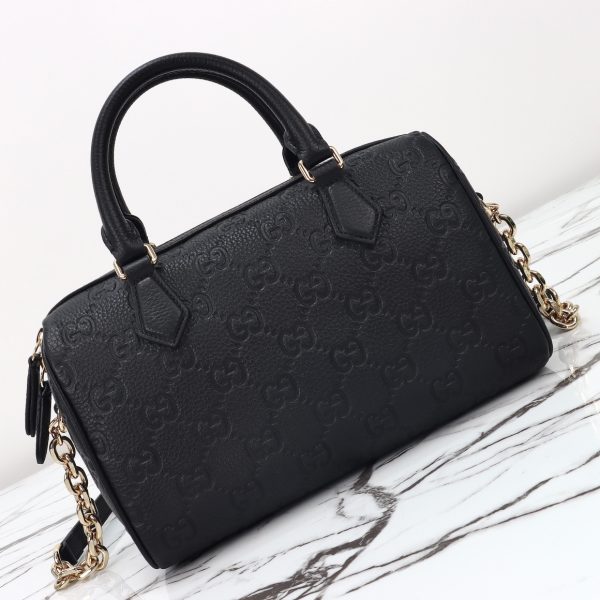Gucci GG Emblem Medium Boston Black