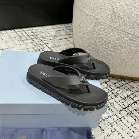 Prada Rubber Thong Sandals - Image 1