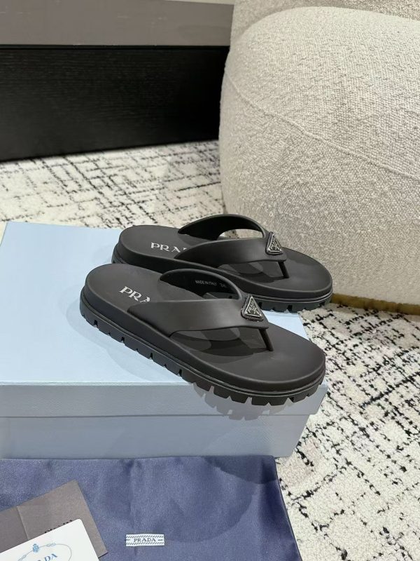 Prada Rubber Thong Sandals