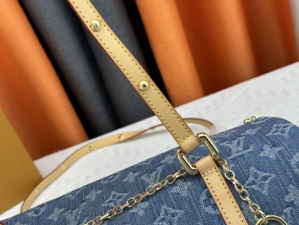LV Papillon Denim Speedy Bandouliere Bag