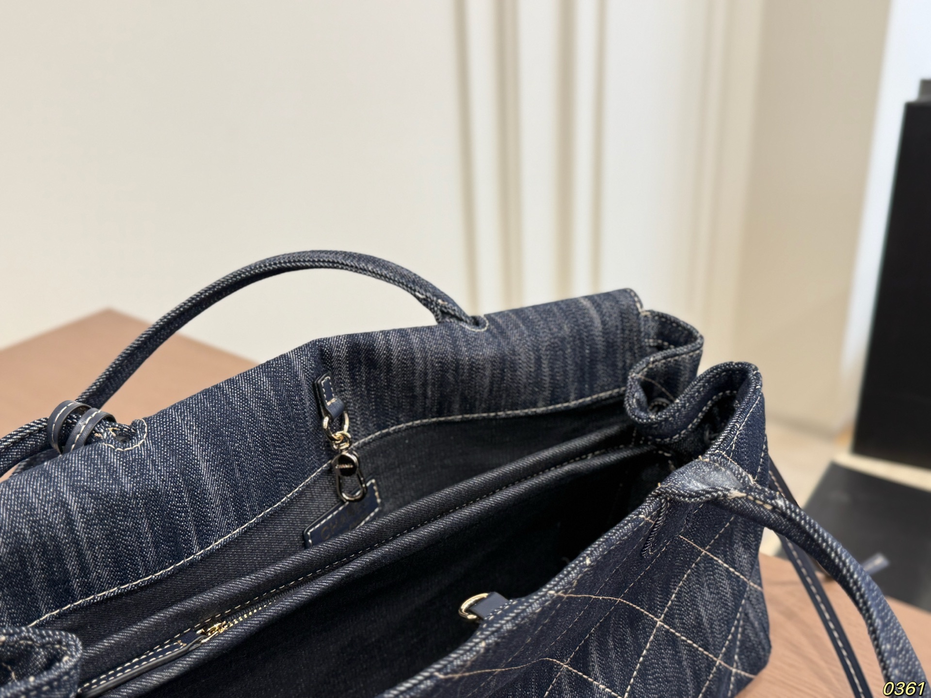 Chanel Denim Underarm Bag - Image 9