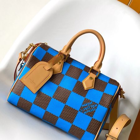 LV Damier Pop Speedy Bandoulière 25 Bag Jaune Mat - Image 2