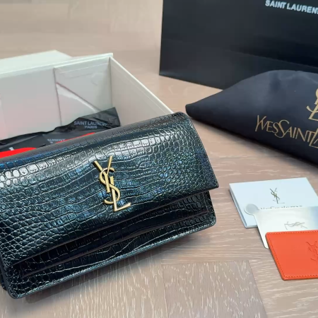 YSL Crocodile-pattern Bag
