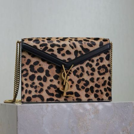YSL Leopard Print Cassandra Chain Bag