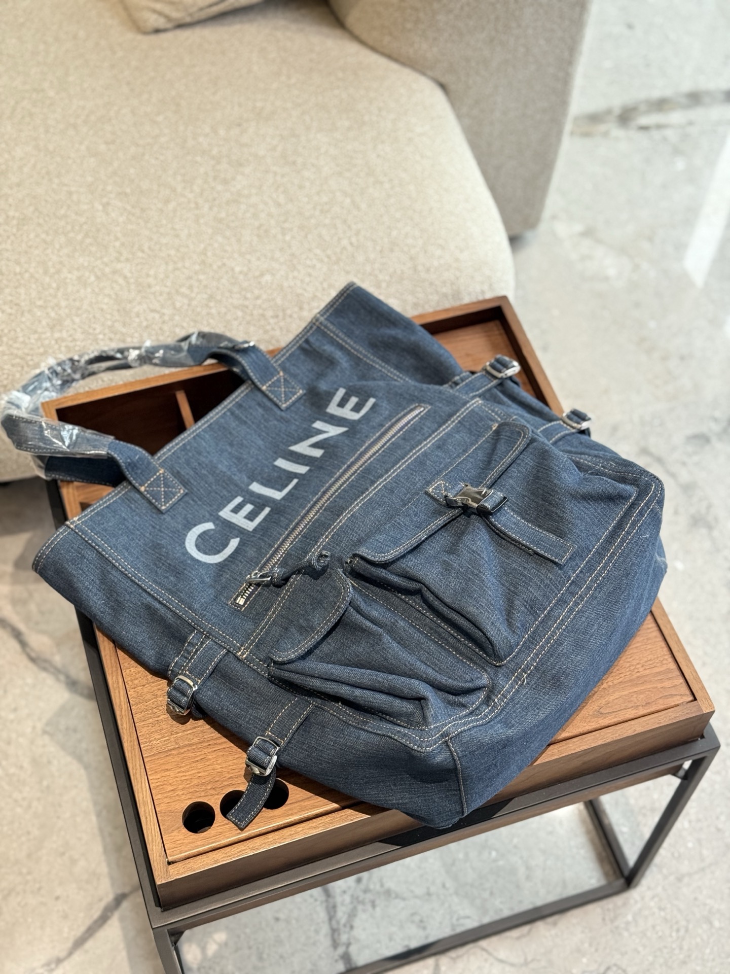 Celine Denim Tote Bag - Image 7