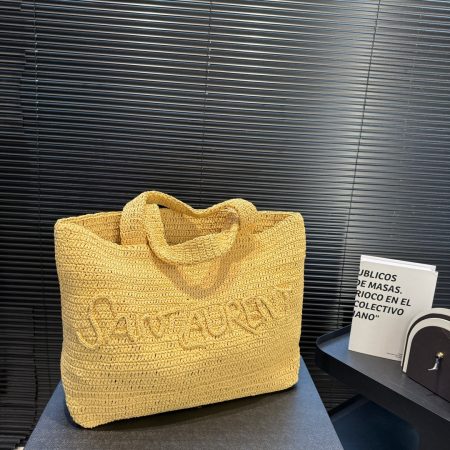 Saint Laurent Straw Tote Bag - Image 2