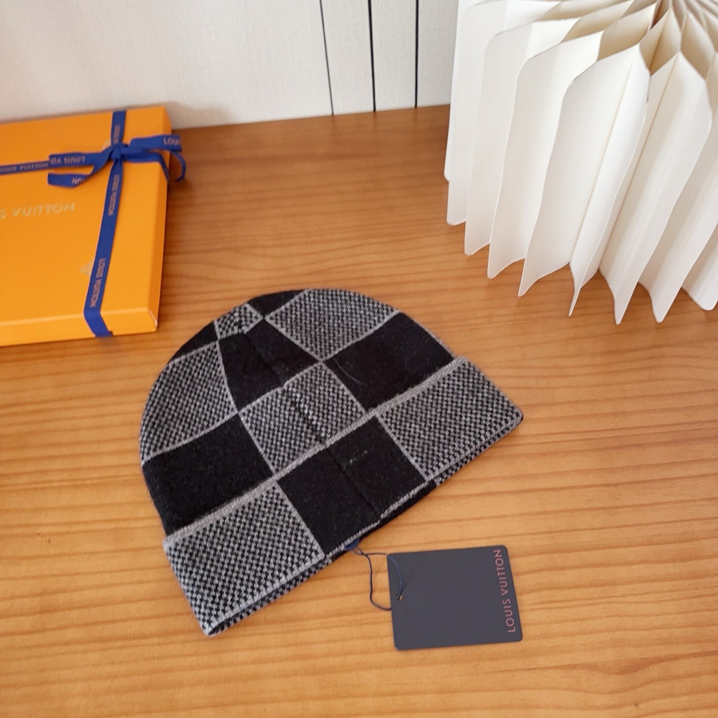 LV Damier Heritage Beanie Black - Image 6