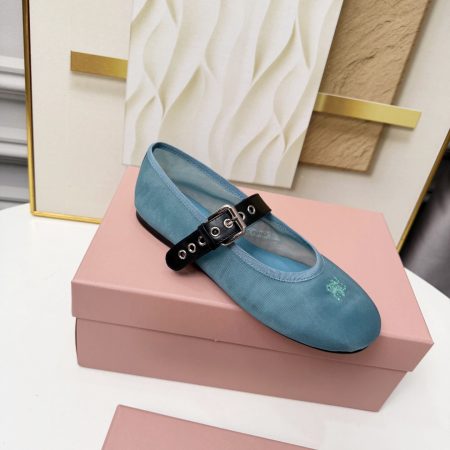 MIU MIU Anise Mesh Fabric Ballerinas - Image 5
