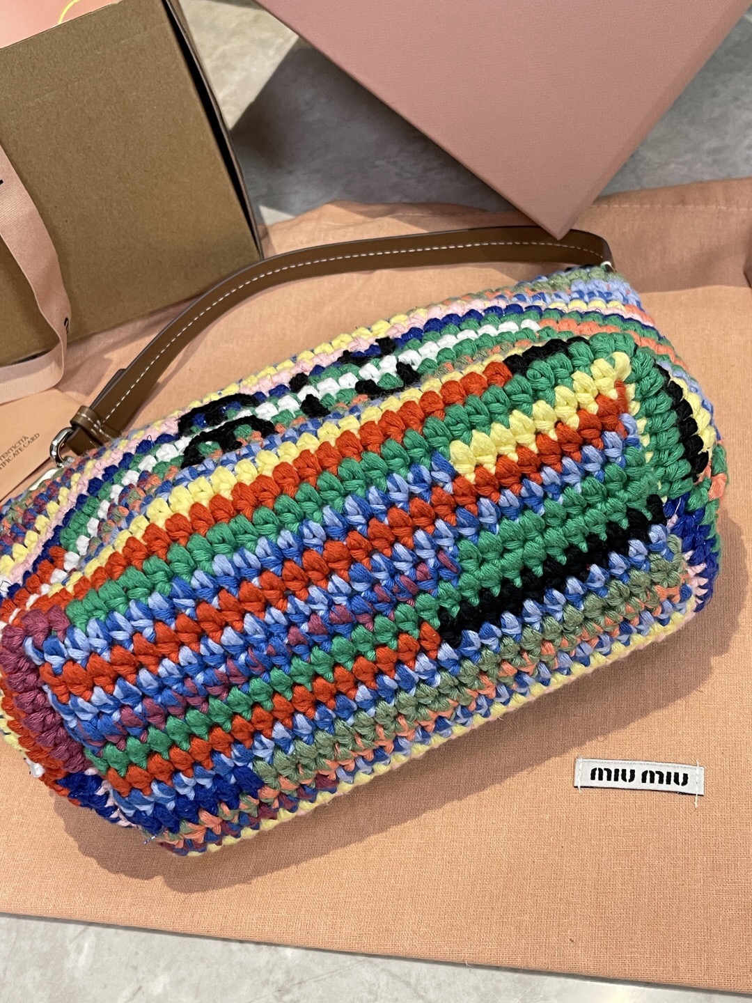 Miu Miu Crochet Pouch 10A - Image 5