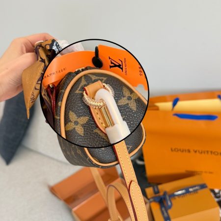 LV Nano Speedy Bag With Scarf - Image 8