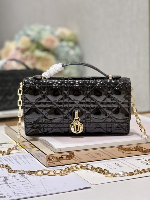 Dior Miss Mini Bag Patent Cannage Bag