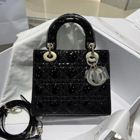 Dior Small Lady Bag Lacquered Calfskin Top Quality - Image 4