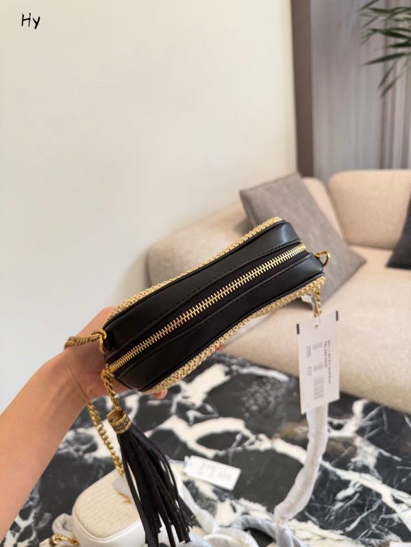 Saint Laurent Raffia Lou Camera Bag