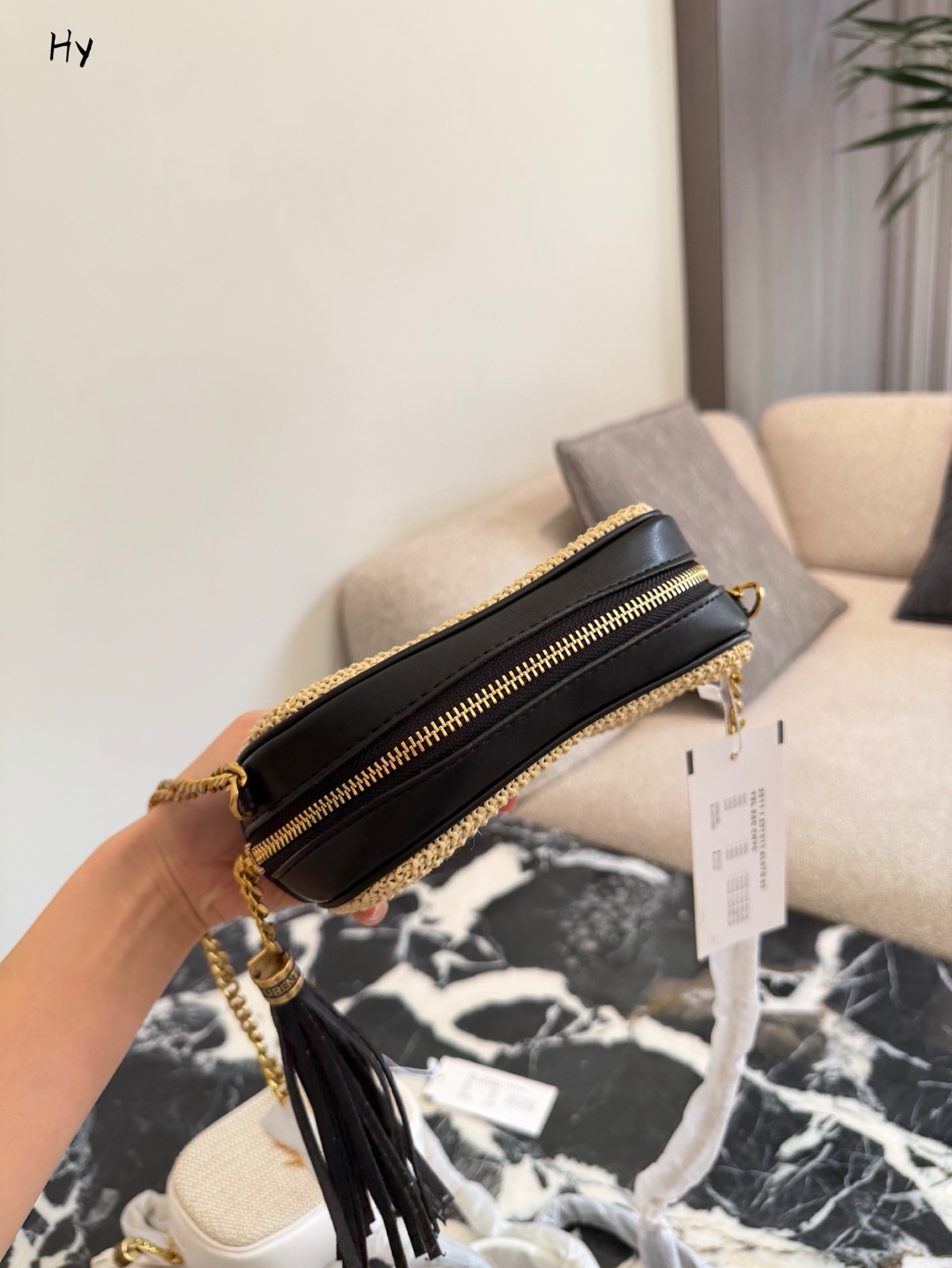 Saint Laurent Raffia Lou Camera Bag - Image 7